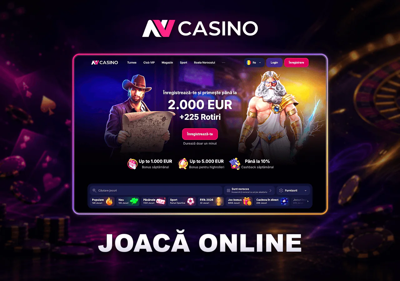 Pagina principala si lobby NV Casino Romania