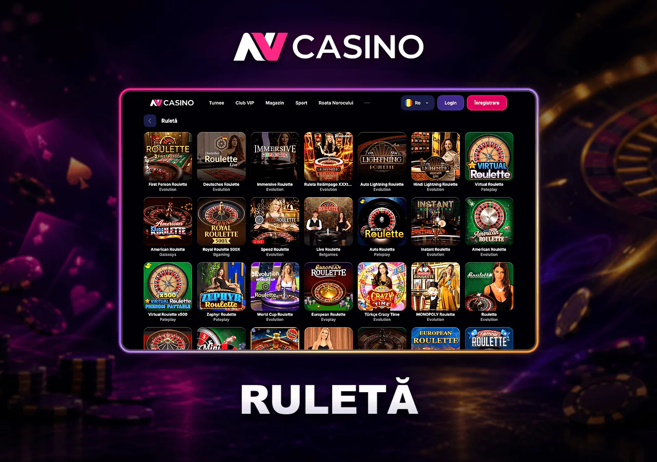 Jocuri de masa si provideri NV Casino