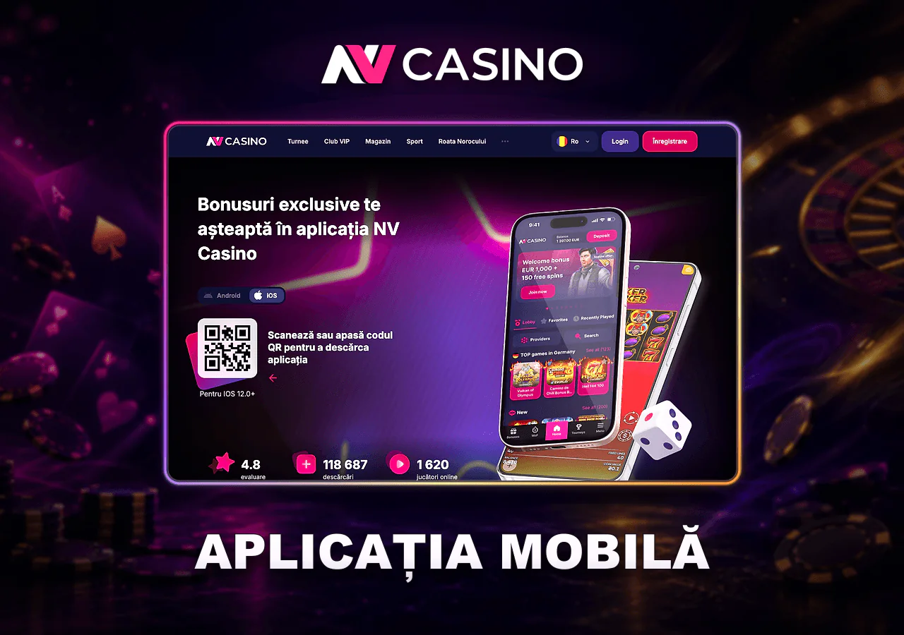 Suport si acces mobil NV Casino