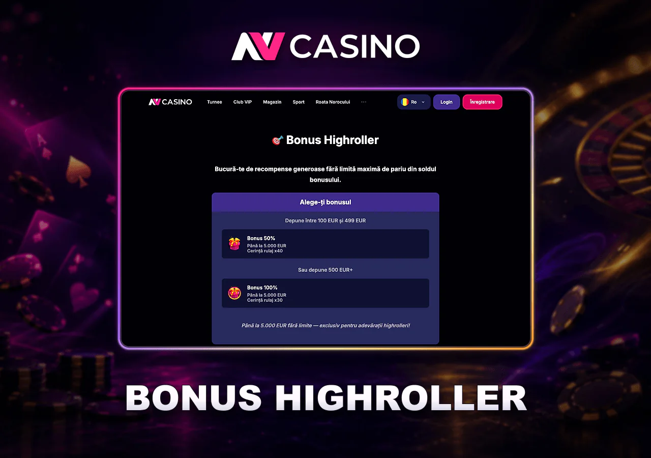 Program de afiliere si recompense NV Casino