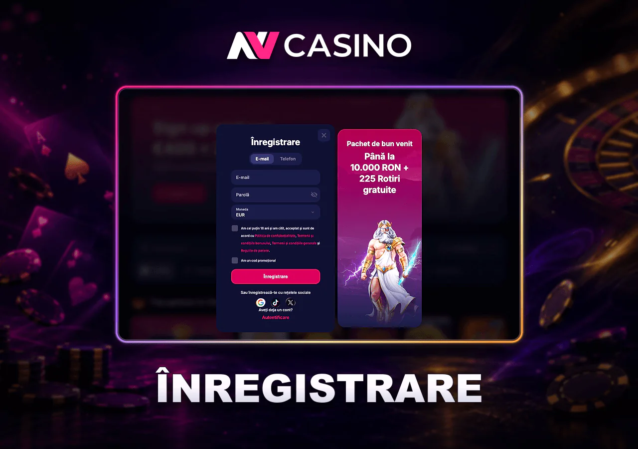 Inregistrare si verificare cont NV Casino